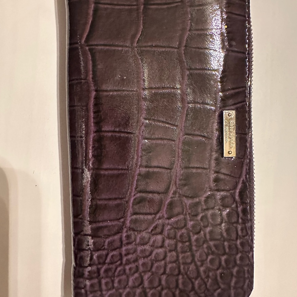 Purple Croc-Embossed Wallet